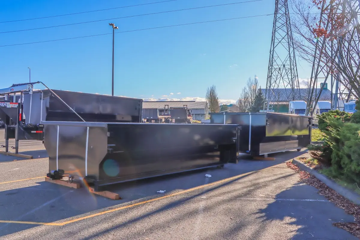 Roll-off dumpster ready for waste disposal at job site for Construction Dumpster Rental in Kokomo